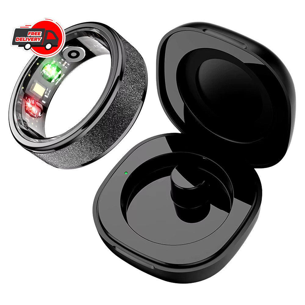 R10 Smart Ring with Charging Case for Men Women, Health and Sleep Monitor, 5ATM