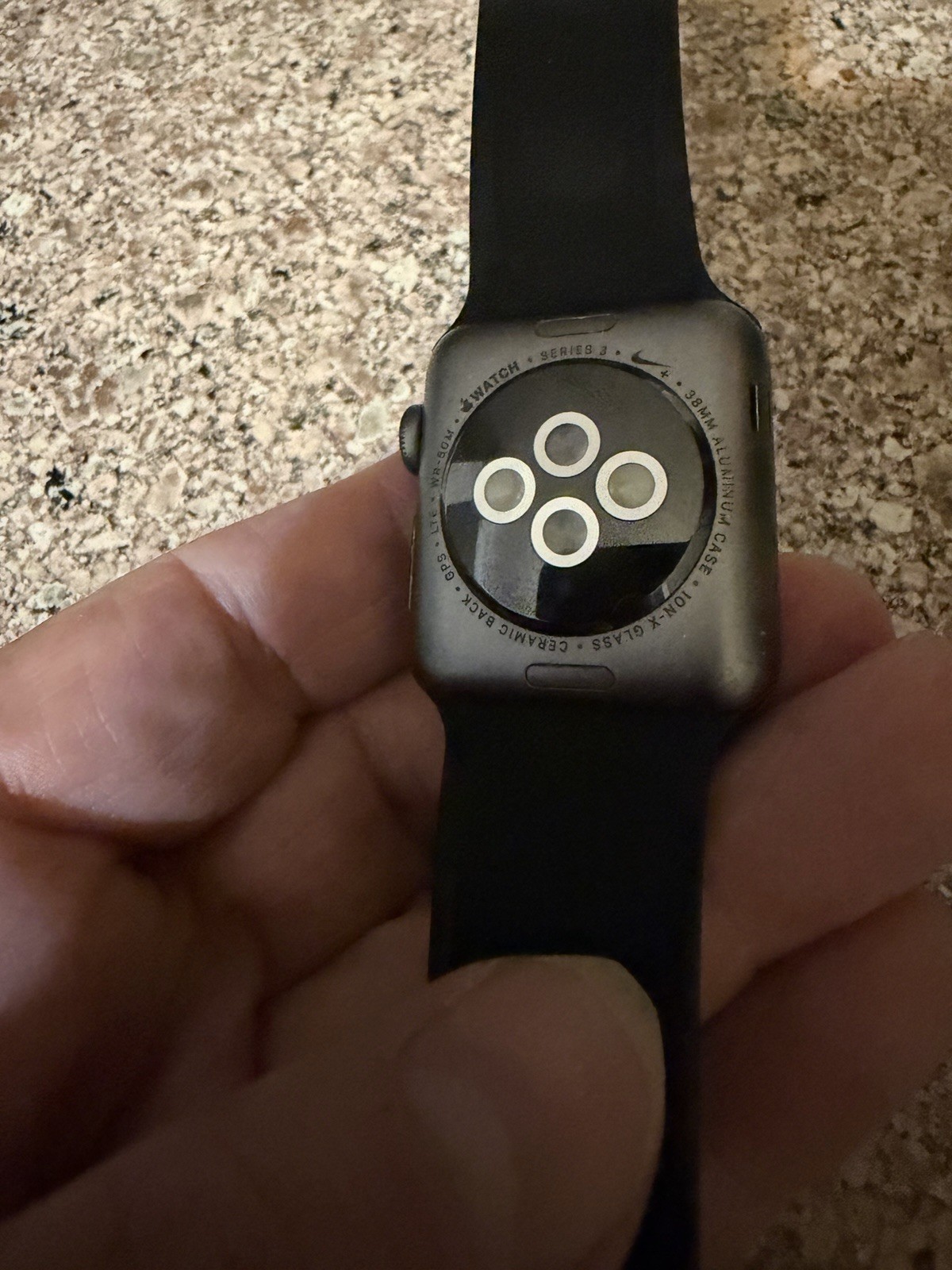 Apple Watch Series 3 38 mm Gray Aluminum Case with Black Aluminium Band…