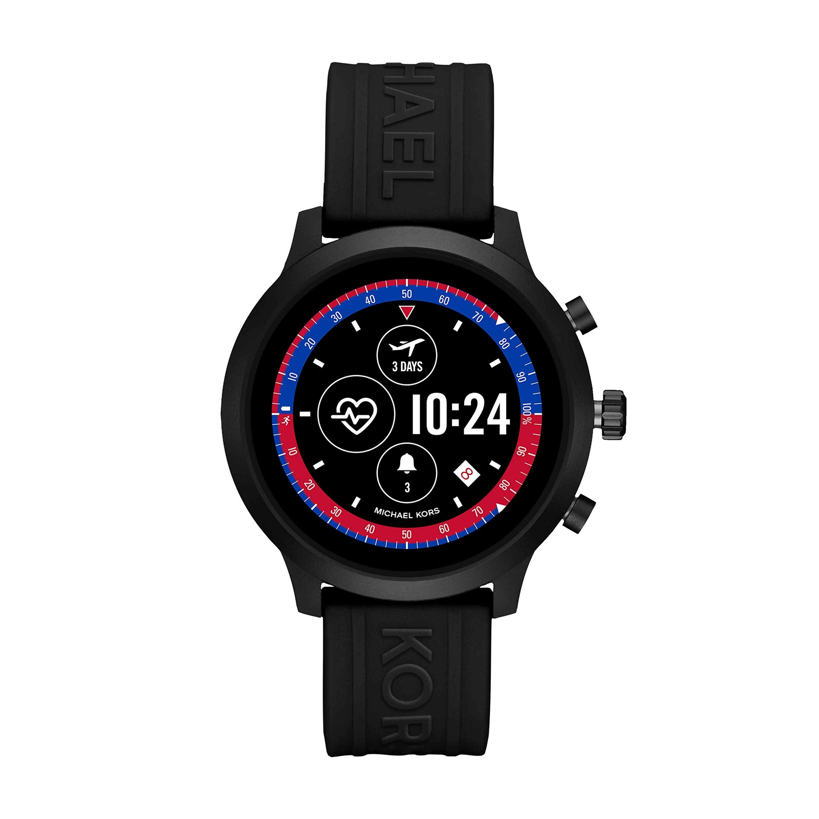 Michael Kors Access MKGO Touchscreen Aluminum And Silicone Smartwatch Black