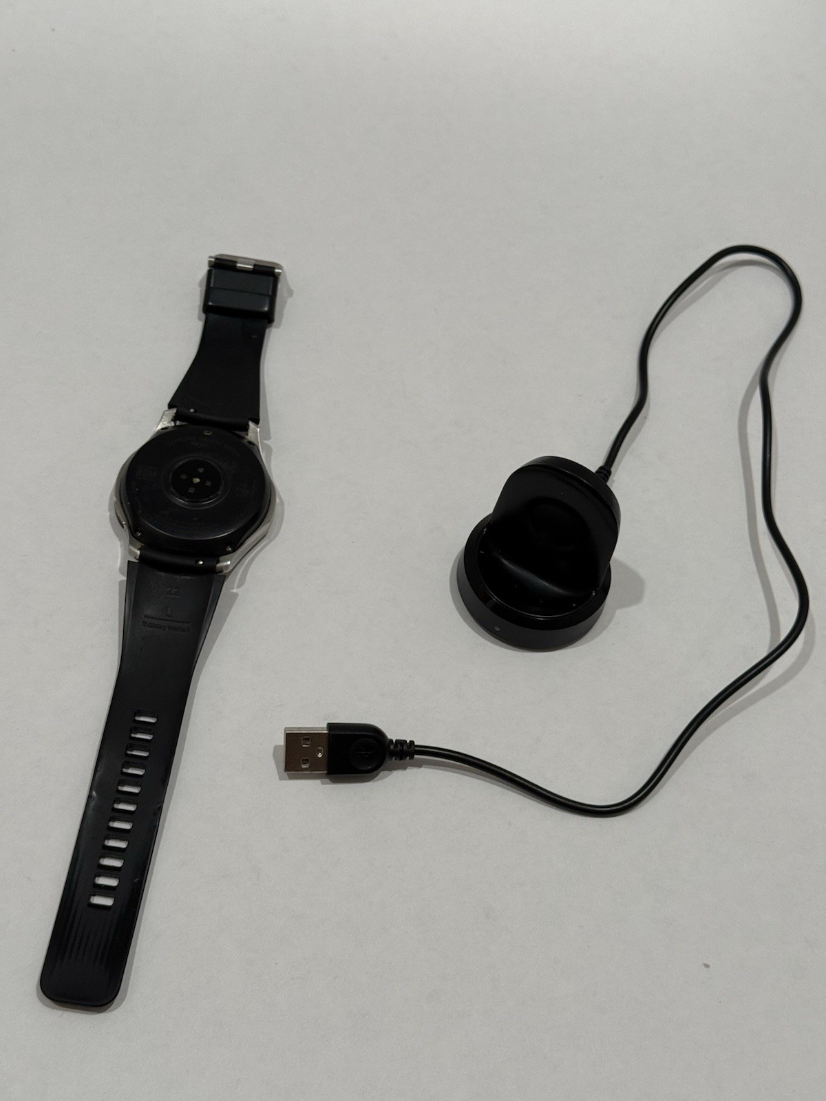 Samsung Galaxy Watch SM-R800 46mm Silver Case Black Band w
