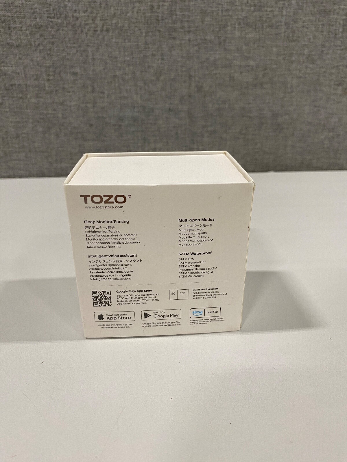 TOZO S2 Mini Smart Watch Alexa Fitness Tracker Touch Screen 5ATM Waterproof