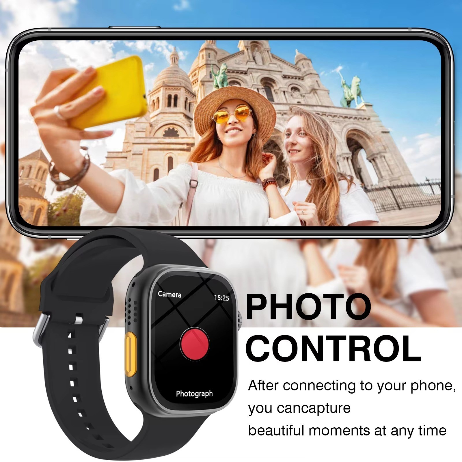 Smart Watch Outdoor Sports Fitness Tracker Bluetooth Call Screen Message Android