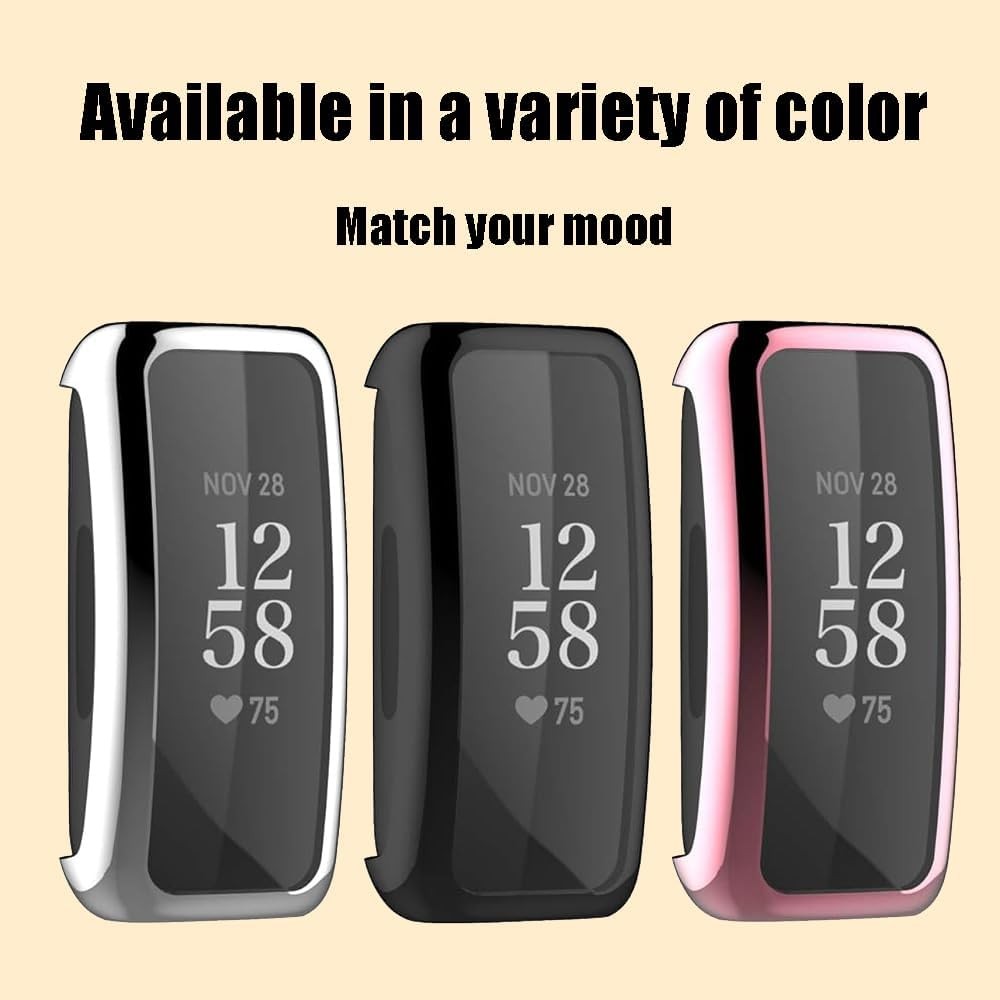 2-Pack Screen Protector Case for Fitbit Inspire 3 40mm Ultra-Thin Bumper