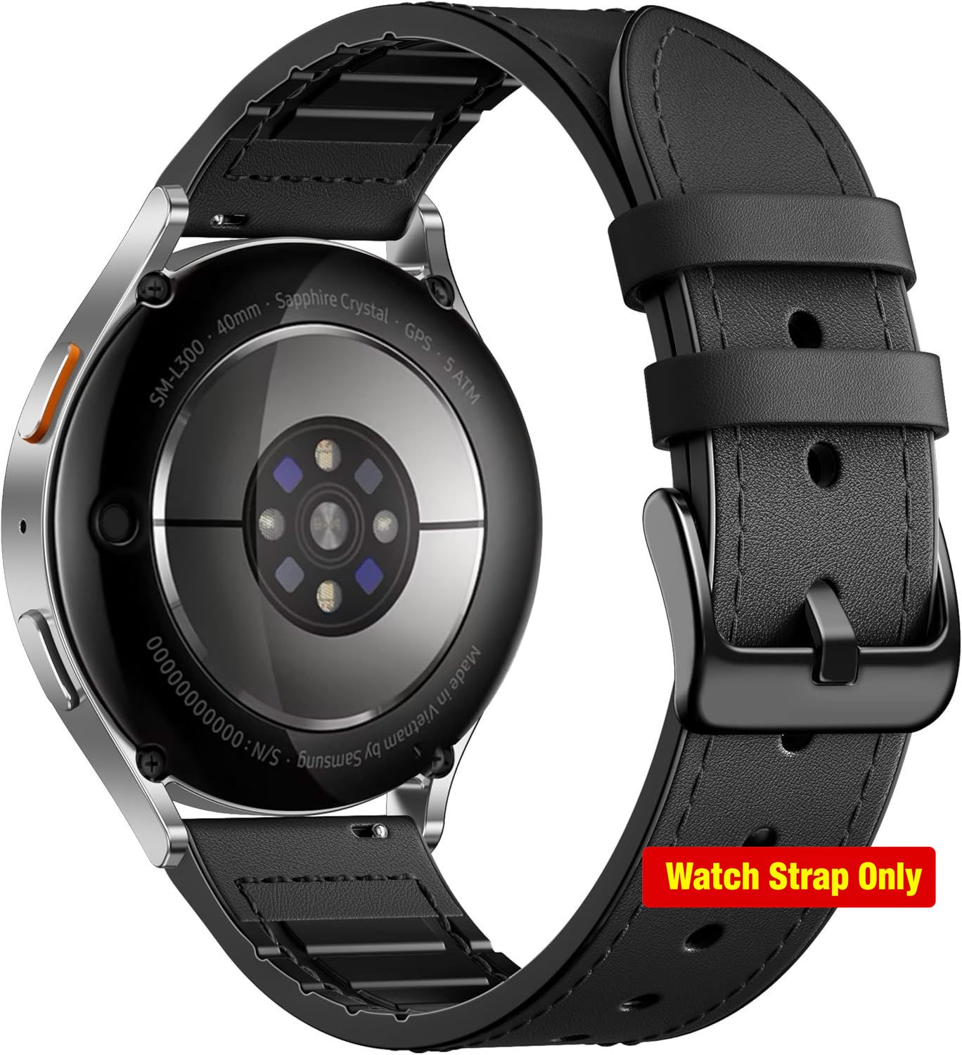 20mm Top Grain Leather Strap Compatible with Samsung Galaxy Watch 7 40mm