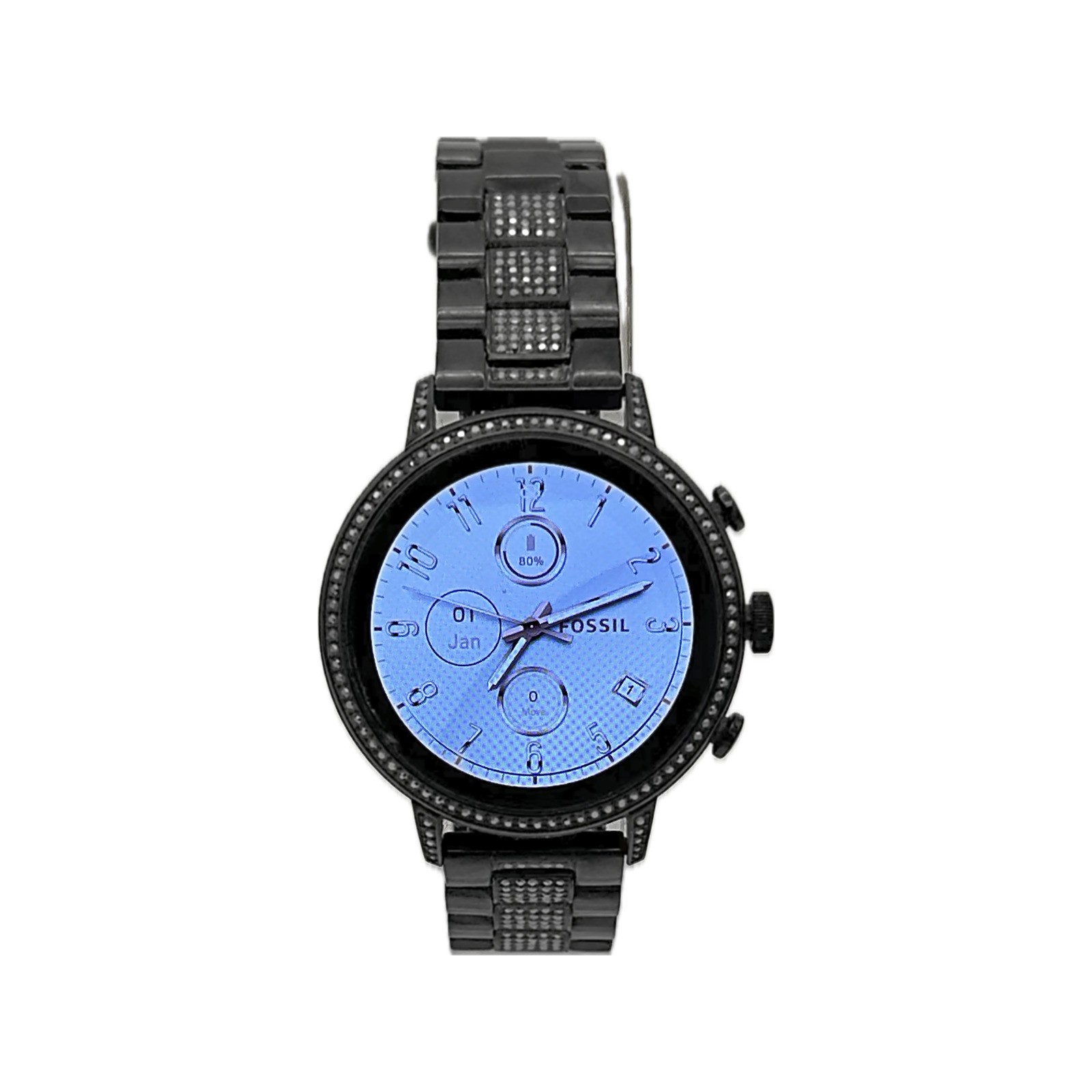 Fossil Q Venture HR Gen 4 Smartwatch Black Crystal Wear OS Heart Rate FTW6023