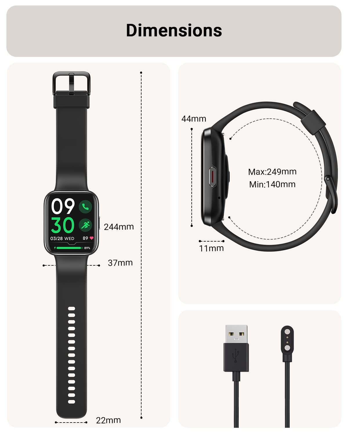 Smart Watch for Men/Women Android & iPhone, Alexa Built-in, 1.8″ Touch Screen…