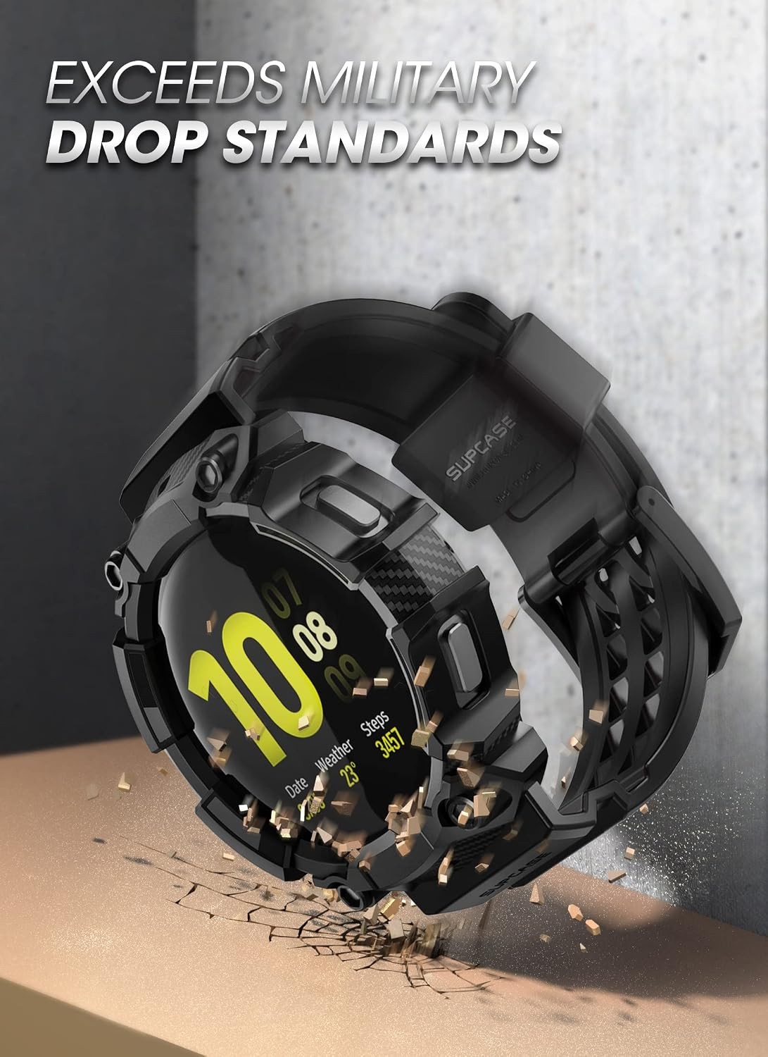 Military-Grade Rugged Band for Samsung Galaxy Watch 5 / 4 44mm, Adjustable