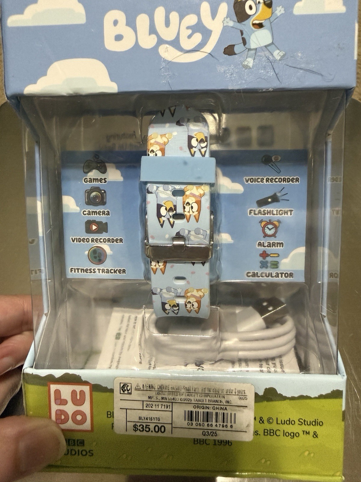 Bluey Touchscreen Kids’ Smart Watch w/ Silicone Strap Multifunction & 6 Games