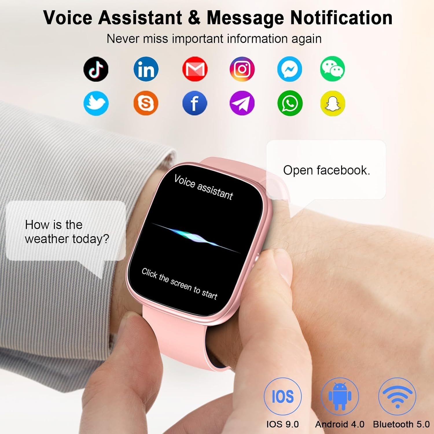 Smart Watch for Men Women, 1.91″ HD Smartwatch Compatible iPhone/Samsung/Andr…