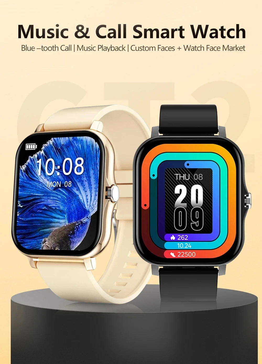 2026 Smart Watch For Men/Women, Waterproof Smartwatch Bluetooth iPhone Samsung