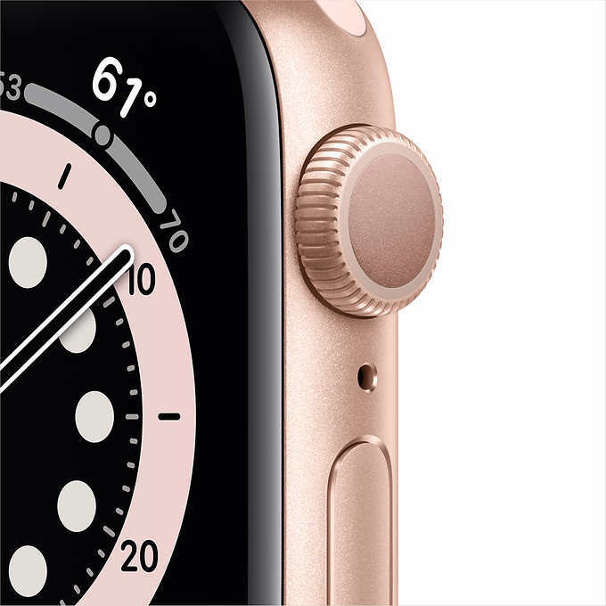 Apple Smart Watch Serie 6 GPS 40 mm MG123LL/A Gold Alu Case Pink Sand Sport Band