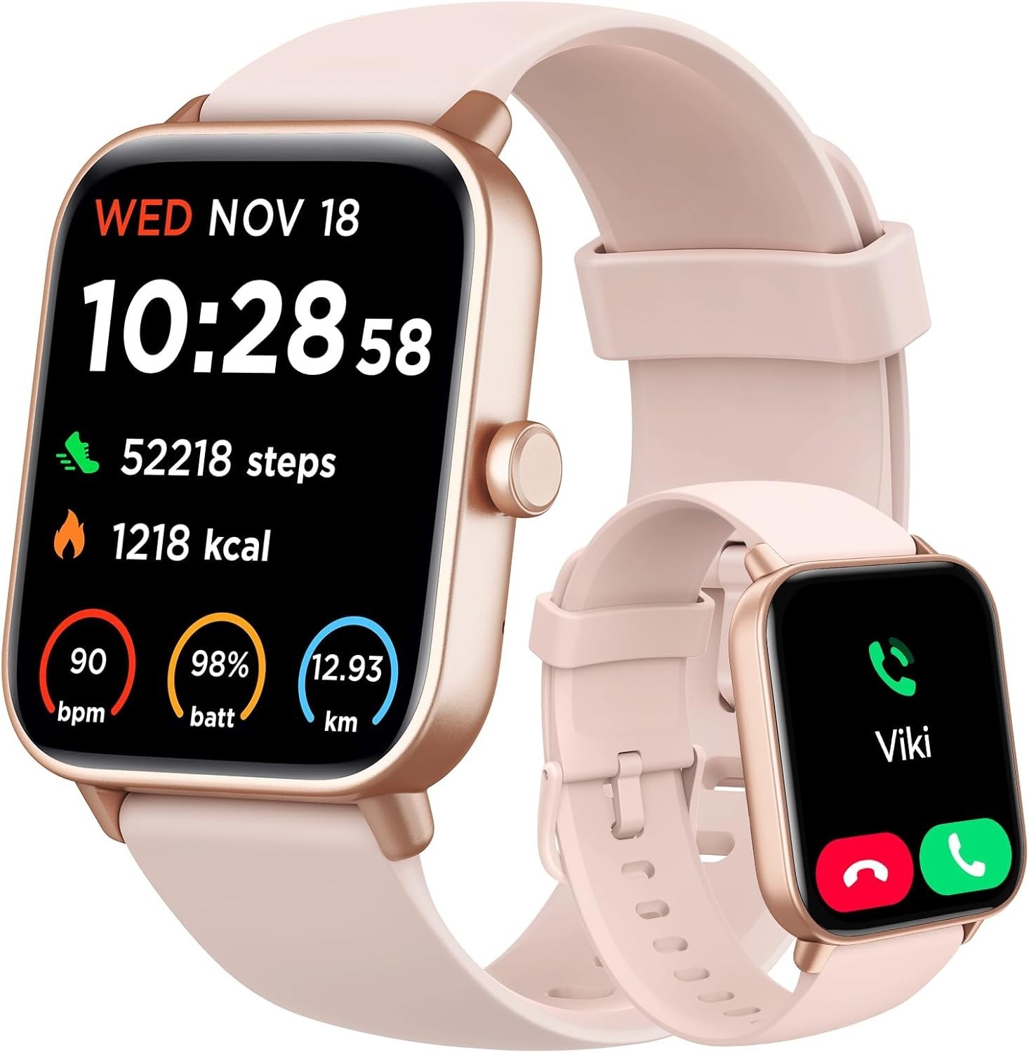 Elegant 1.8″ Fitness Tracker for Women – Bluetooth Calling & Health Monitor