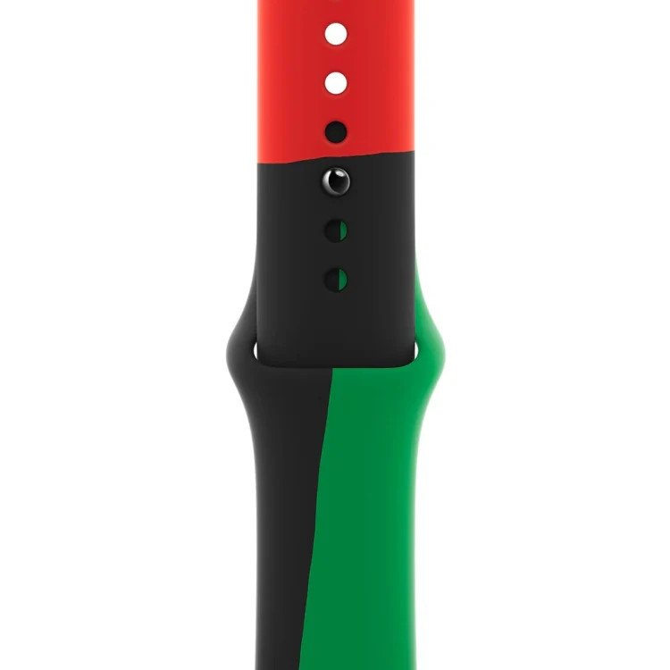 Black Unity Silicone Sports Replacement Watchbands For Apple Watch Series 6 & SE