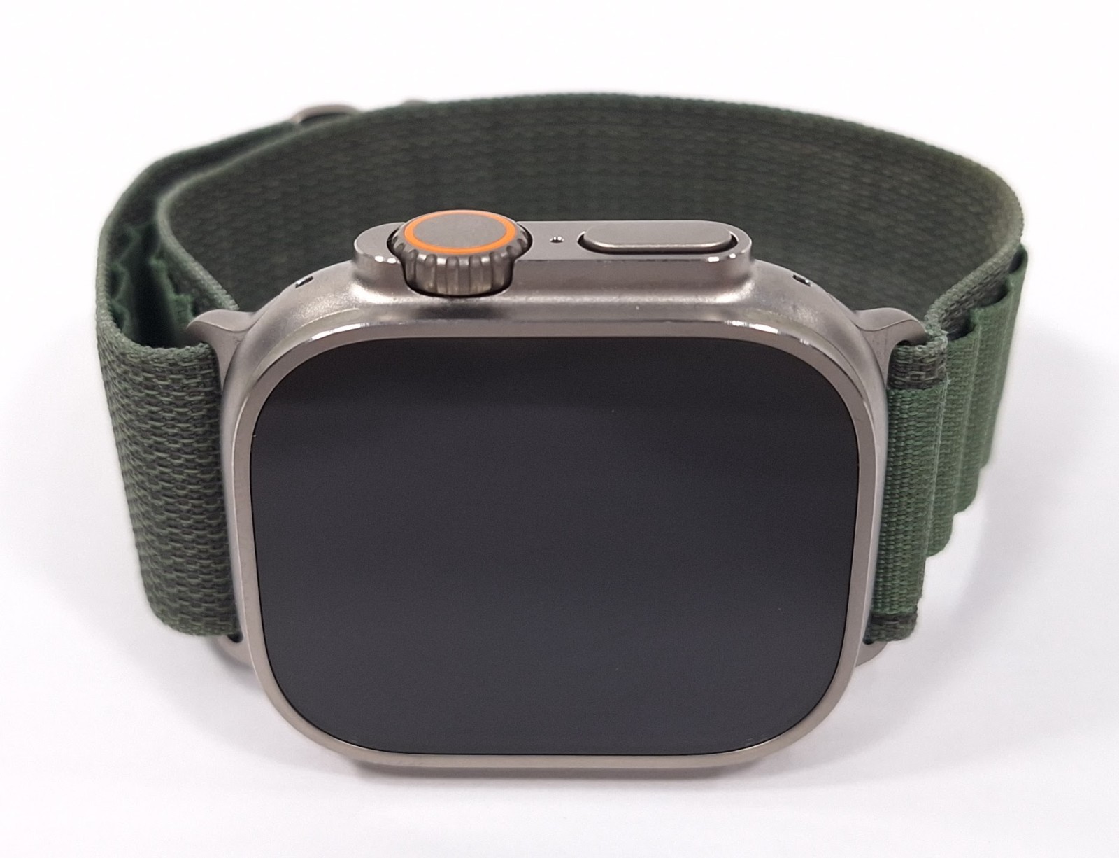 Apple Watch Ultra MQEW3LL/A A2622 49mm Titanium Case W/ Medium Green Alpine Loop