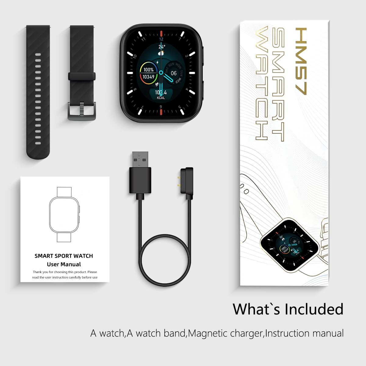 Health & Fitness Tracker (Answer/Make Calls), Smart Watch with 24/7 Heart Rat…