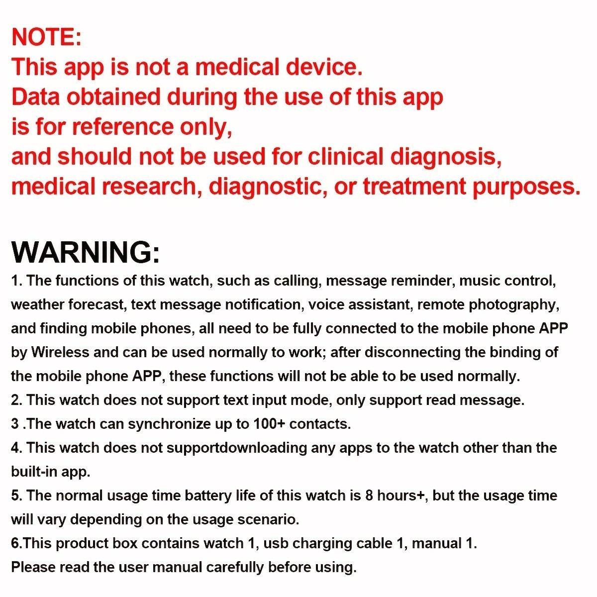 Smart Watch Bluetooth Call SMS Reminder Multi-Sport Mode Gift for Men Women