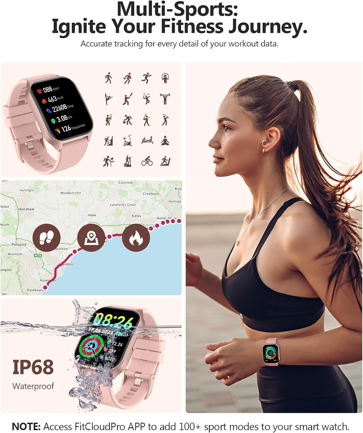 SOUYIE Smart Watch (Answer/Make Call), 2.06″ Curved AMOLED Screen Smartwatch