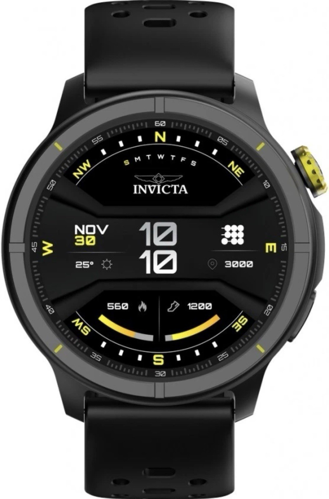 Invicta I-Tech 2 Pro Smartwatch 46mm Black Case Black Band GPS NIB