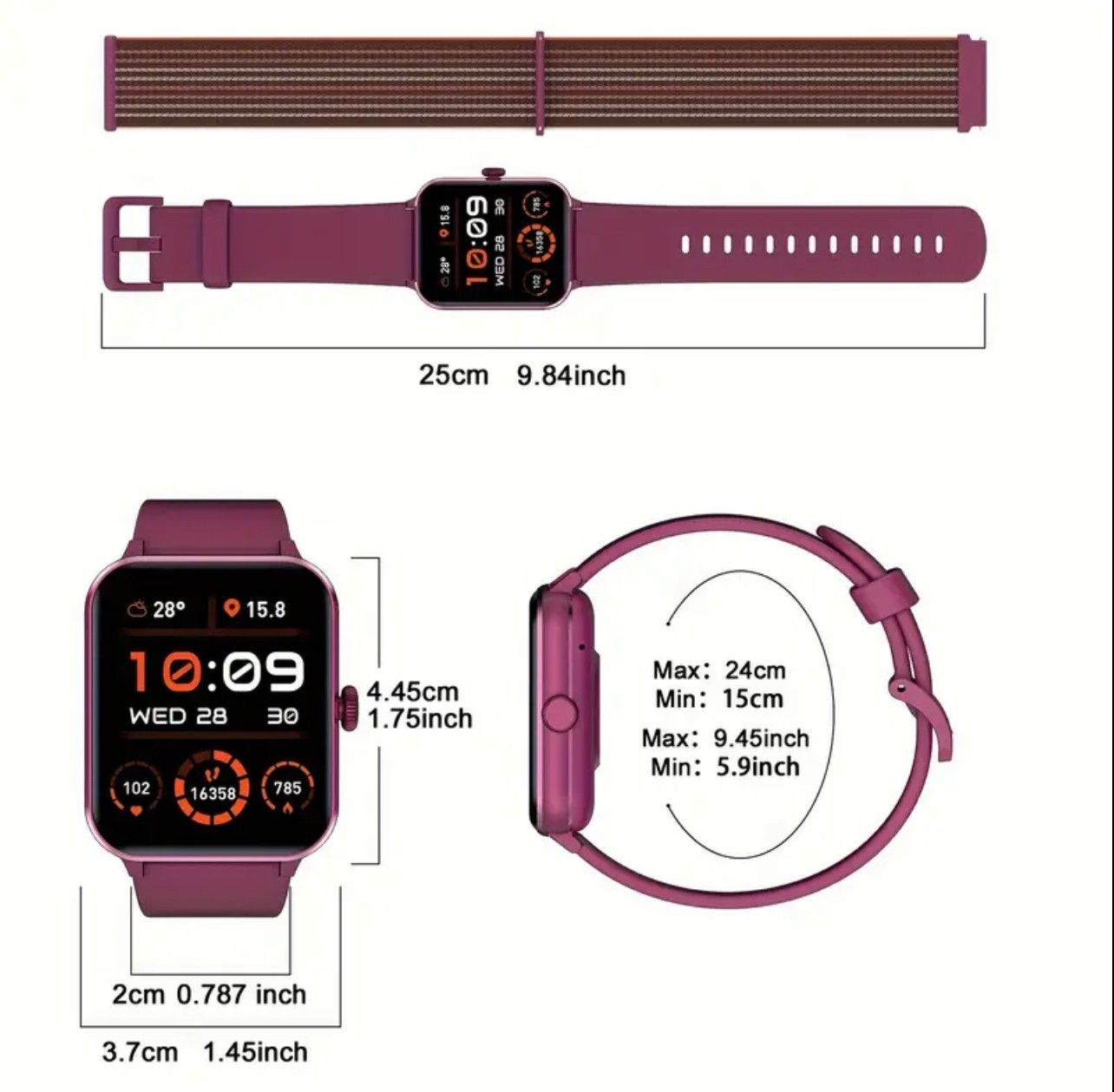 Blackview Smart Watch 1.85″ HD Screen Smartwatch for Men Women(Answer/Make Call)