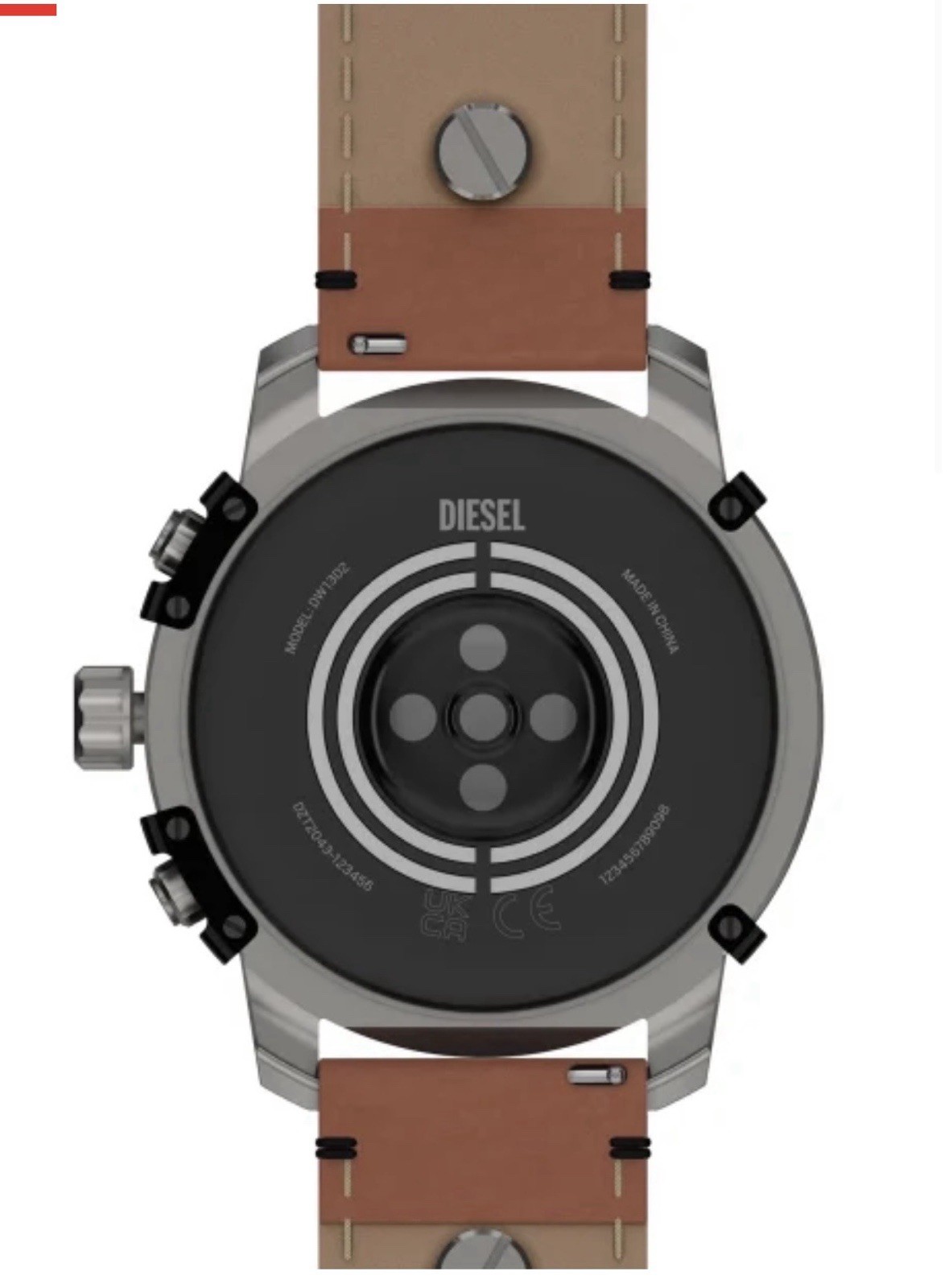 Diesel DZT2043 Gen 6 Griffed Wear OS Smartwatch 48mm Brown Leather Heart Rate