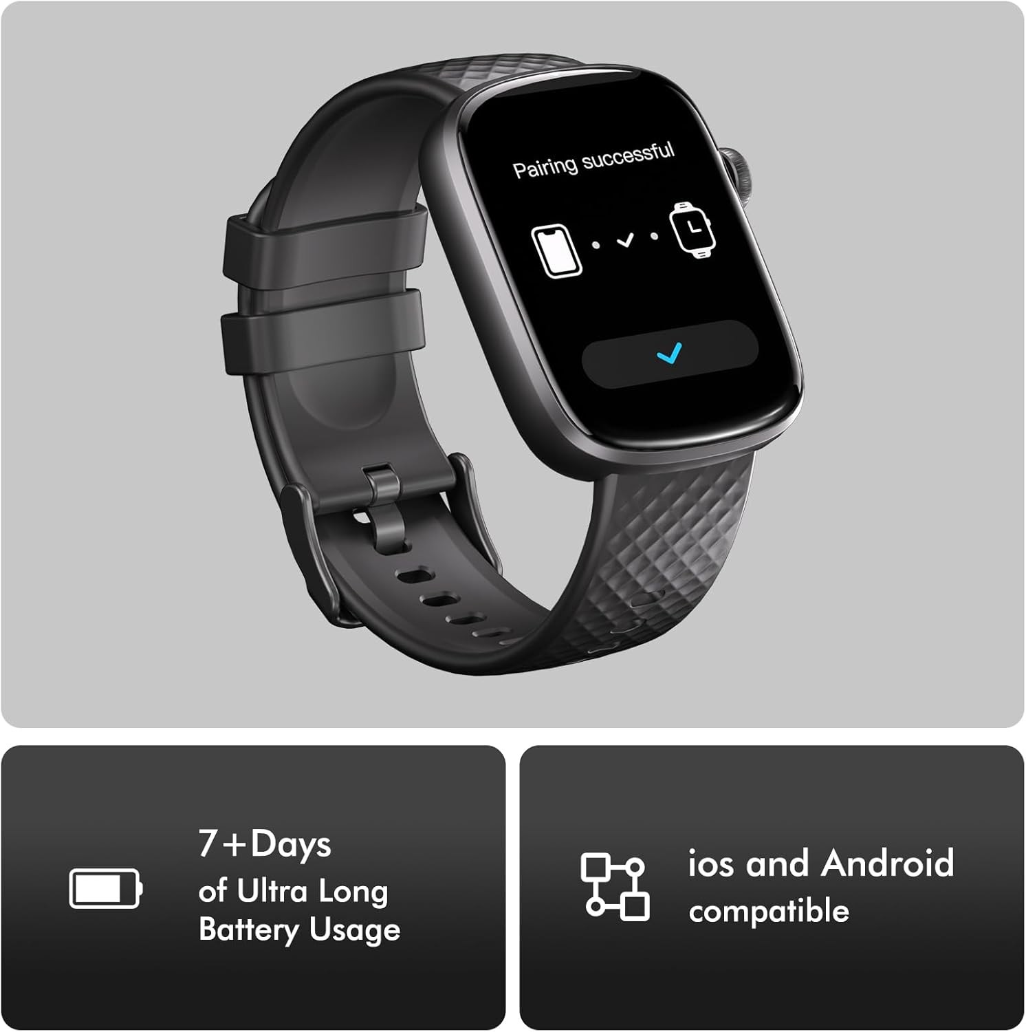 Smart Watch Bluetooth Call Heart Rate Monitor 100 Sports Modes 3ATM Waterproof