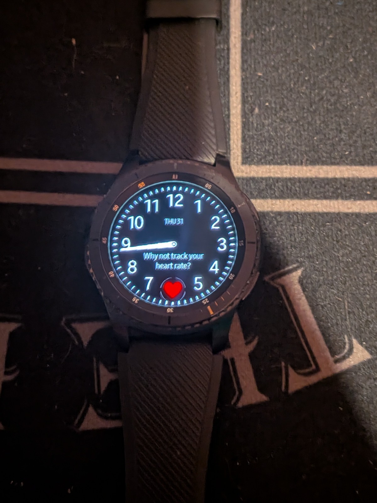 Samsung Gear S3 Frontier 46 mm Steel Case with Black Silicone Band Smart Watch