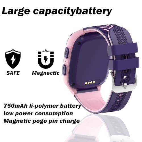 4G Kids Smart Watch Girls with GPS Tracker Location Video Call Cell Phone SOS