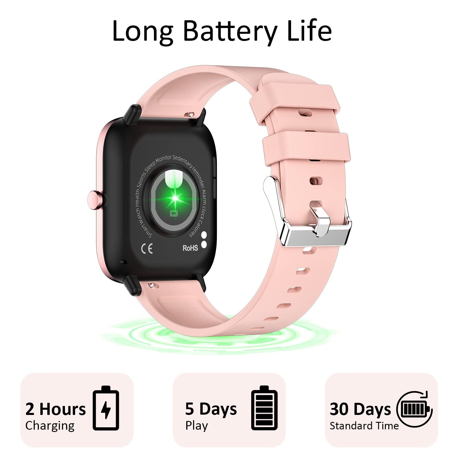 Reloj Inteligente De Pulsera Con Bluetooth Para Mujer Android y iOS iPhone 2026