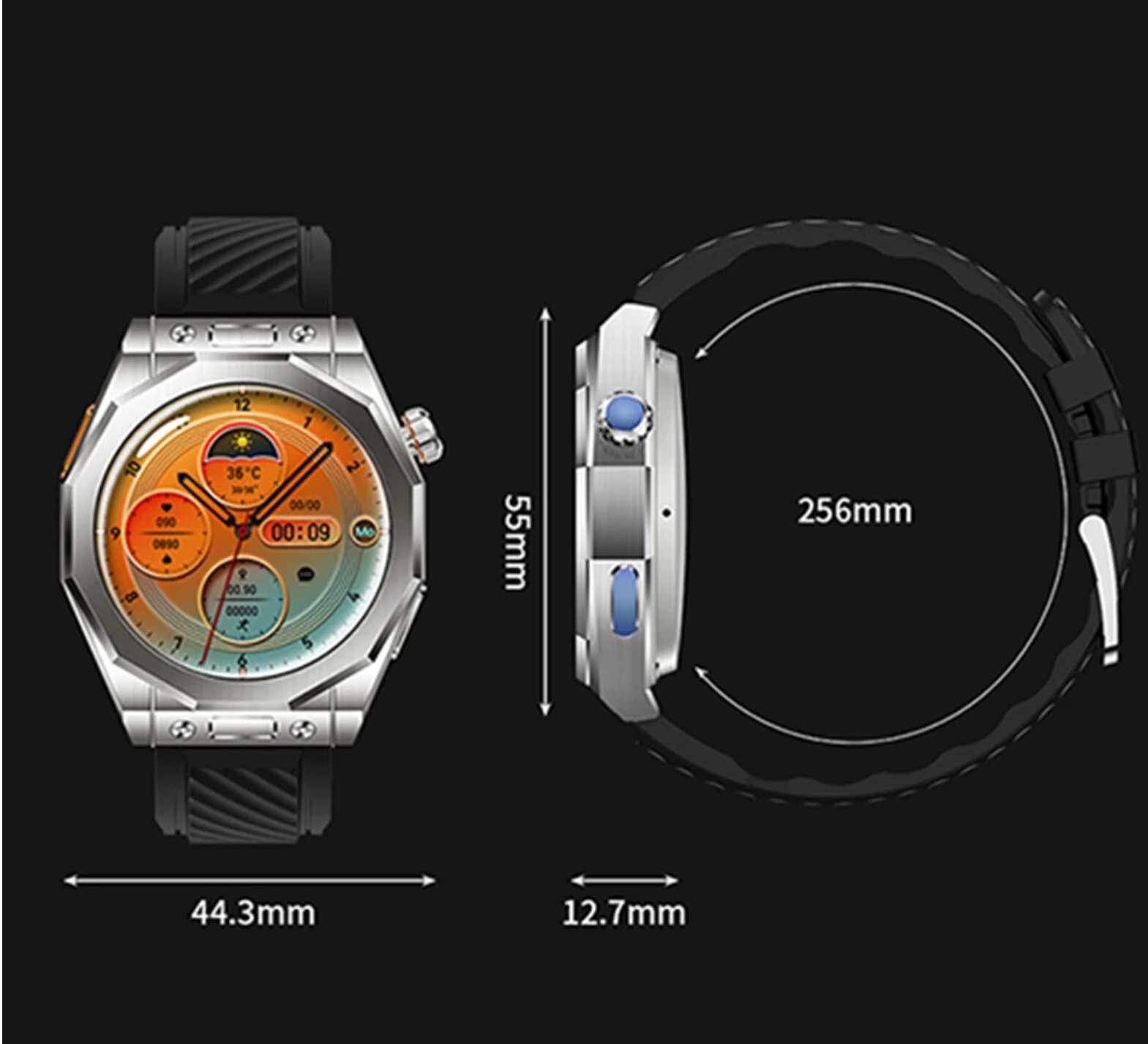 Z83 Max Smart Watch with 3 straps BT 5.3 1.52 inch – Great Gift