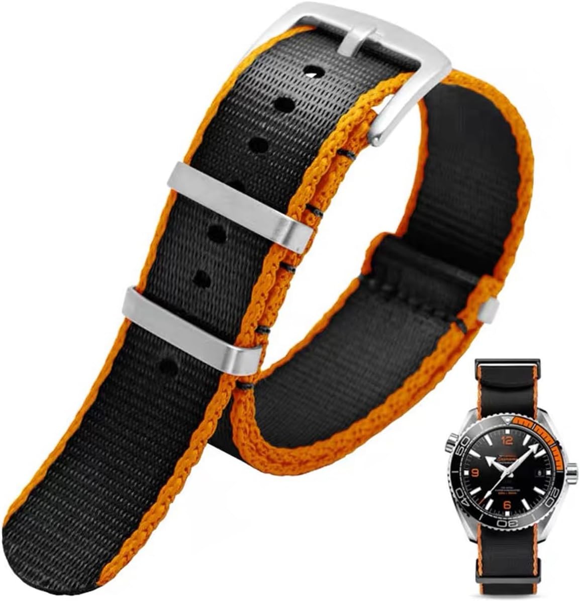 Military Ballistic Nylon Watch Band 18mm 20mm 22mm 24mm Thick G10 Replacement