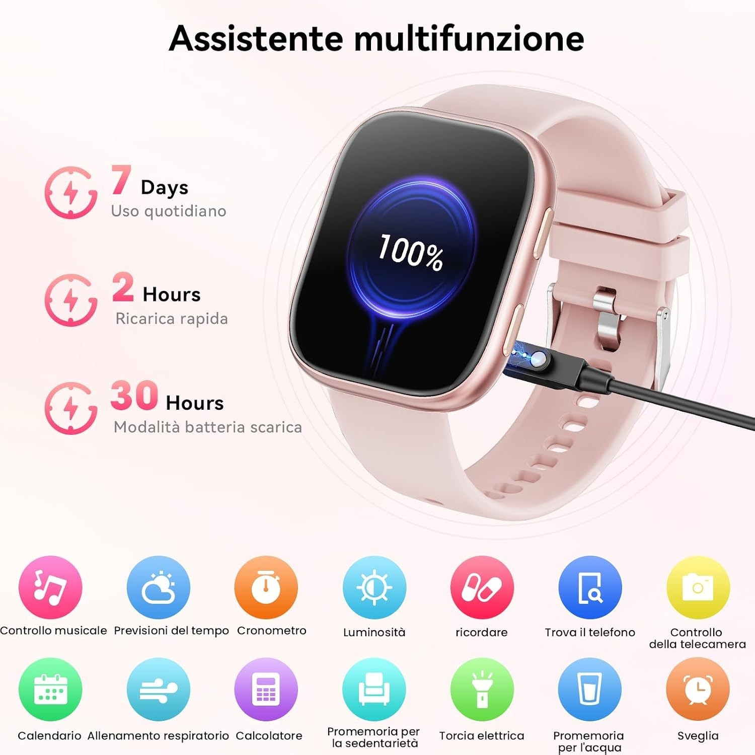 Smartwatch, 7 Straps—Perfect Gift for Women, 1.83 Inch Smartwatch Bluetooth