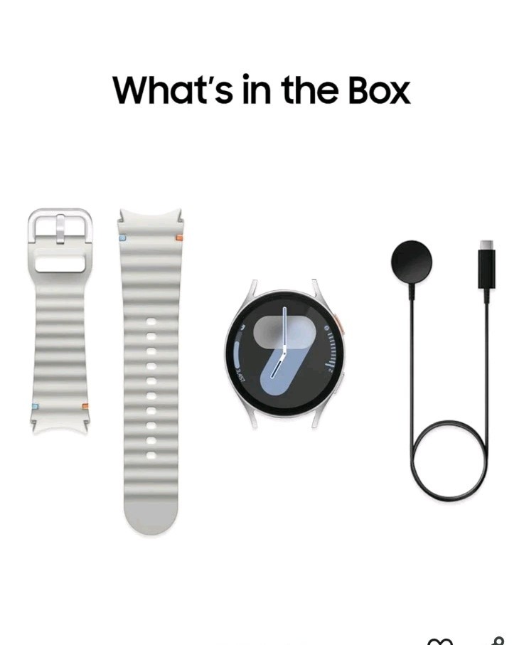 Samsung SM-L310NZSAXAA Galaxy Watch7 Smart Watch Silver Heart Rate Mon SEE NOTES