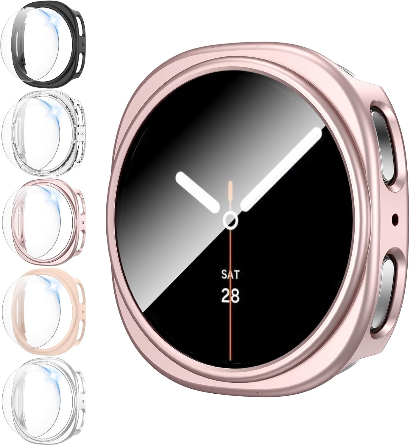 5+5 Pack Cases for Samsung Galaxy Watch 8 40mm with Screen Protector and Bumper