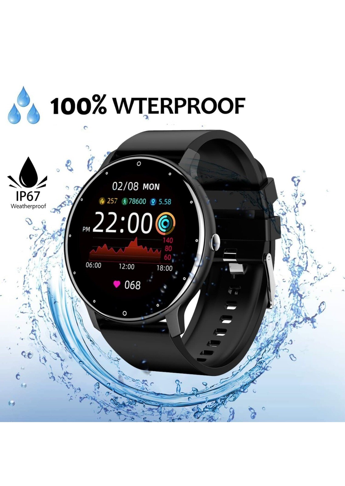 Reloj Inteligente MUJER HOMBRE Smart Watch Universal for Telefono Bluetooth