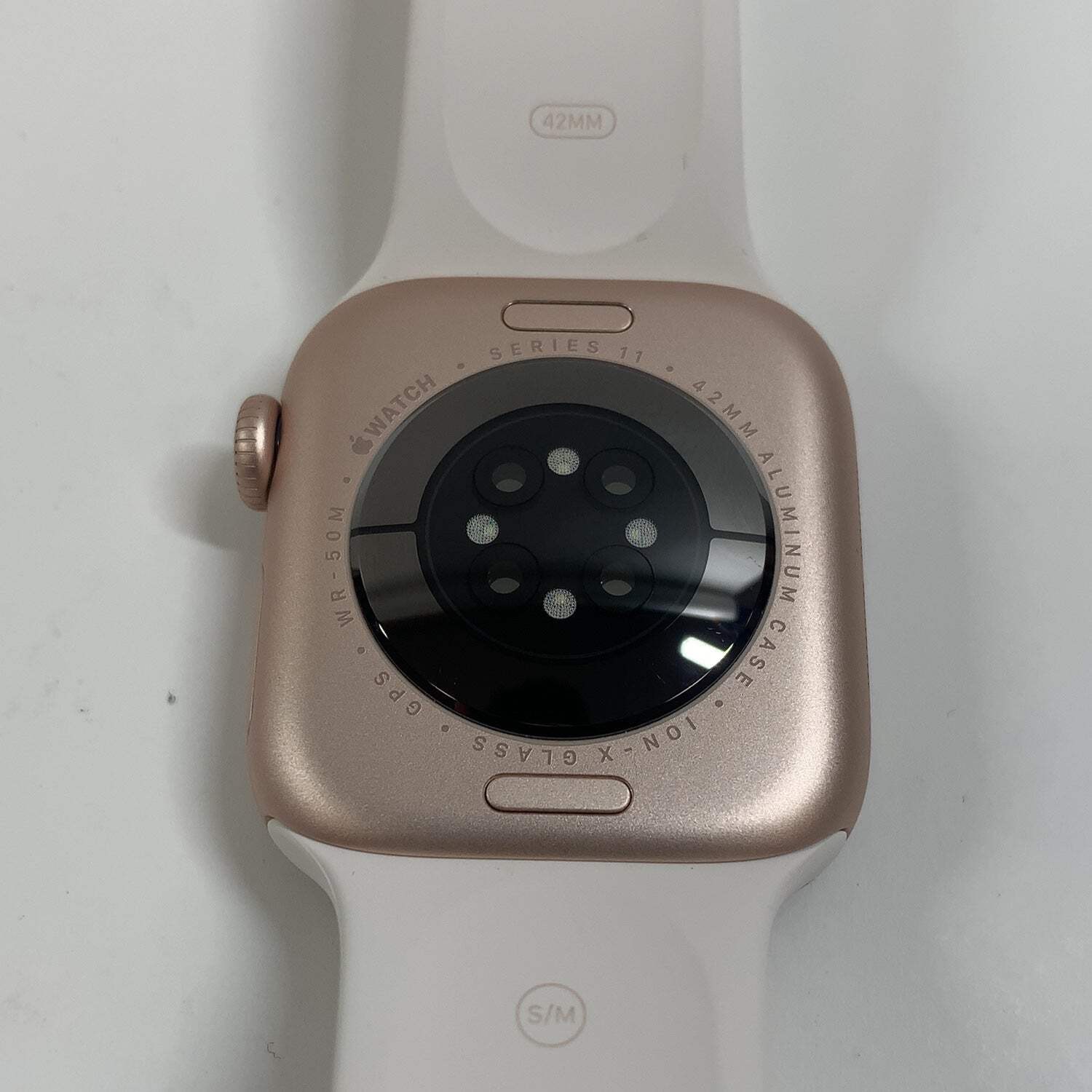 Apple Watch Series 11 42MM Rose Gold Aluminum White Sport Band MEU04LW/A