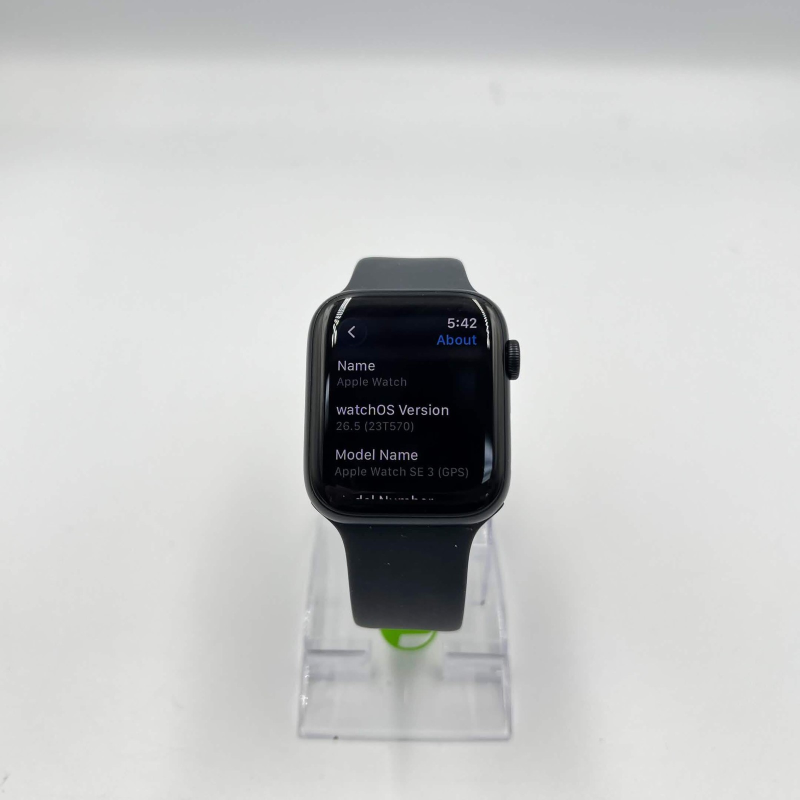 GPS Only Apple Watch SE 3 44MM Midnight Aluminum Black Sport Band MEHQ4LW/A