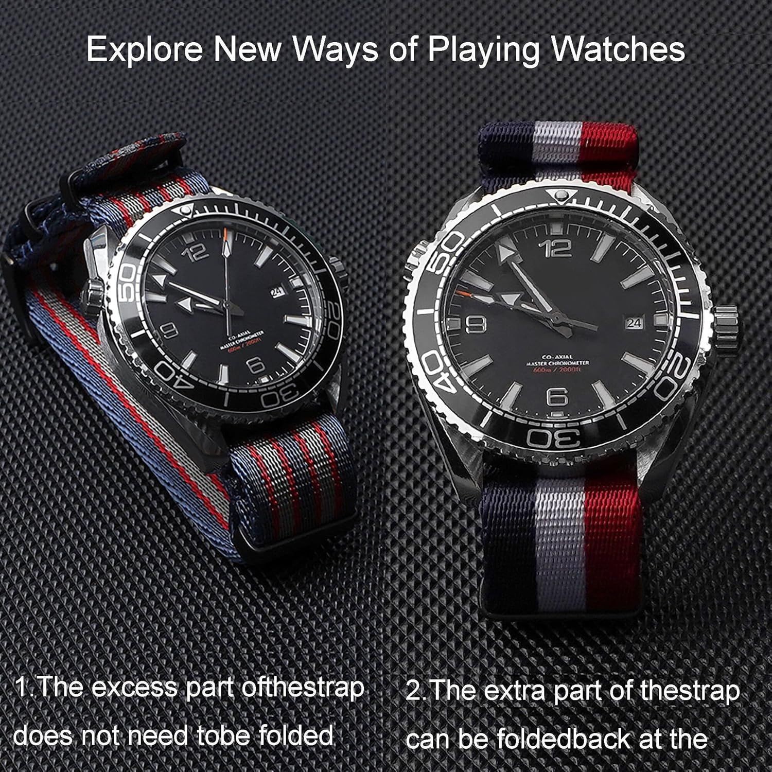 Premium Nylon Strap Compatible with 18mm 20mm Smart Watch Replacement Band