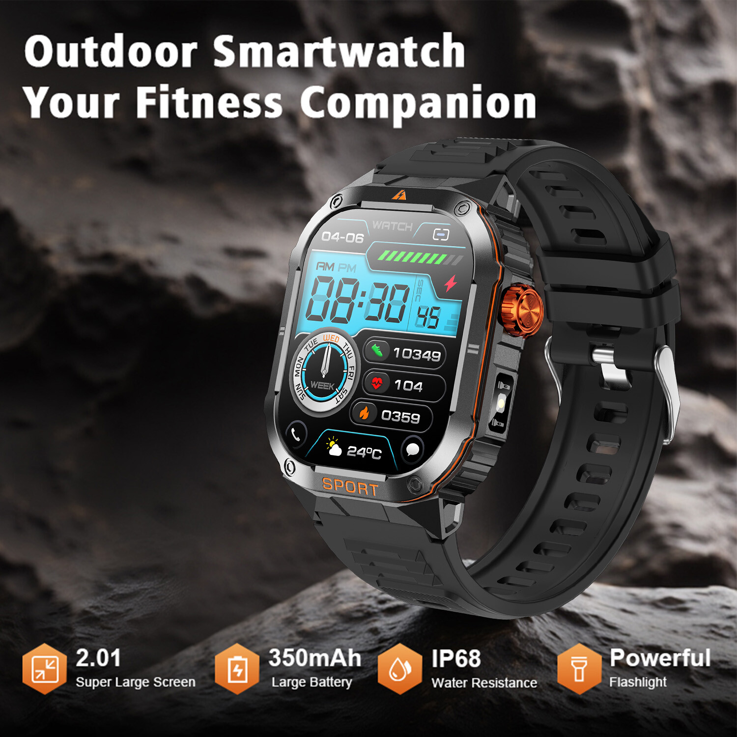 2026 Smart Watch For Men Women 2.01″ IP68 Ios Android Answer/make Calls Flash