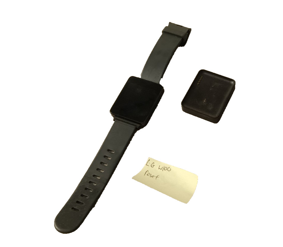 LG G Watch (LG-W100) Android Smart Watch Black reset tested good