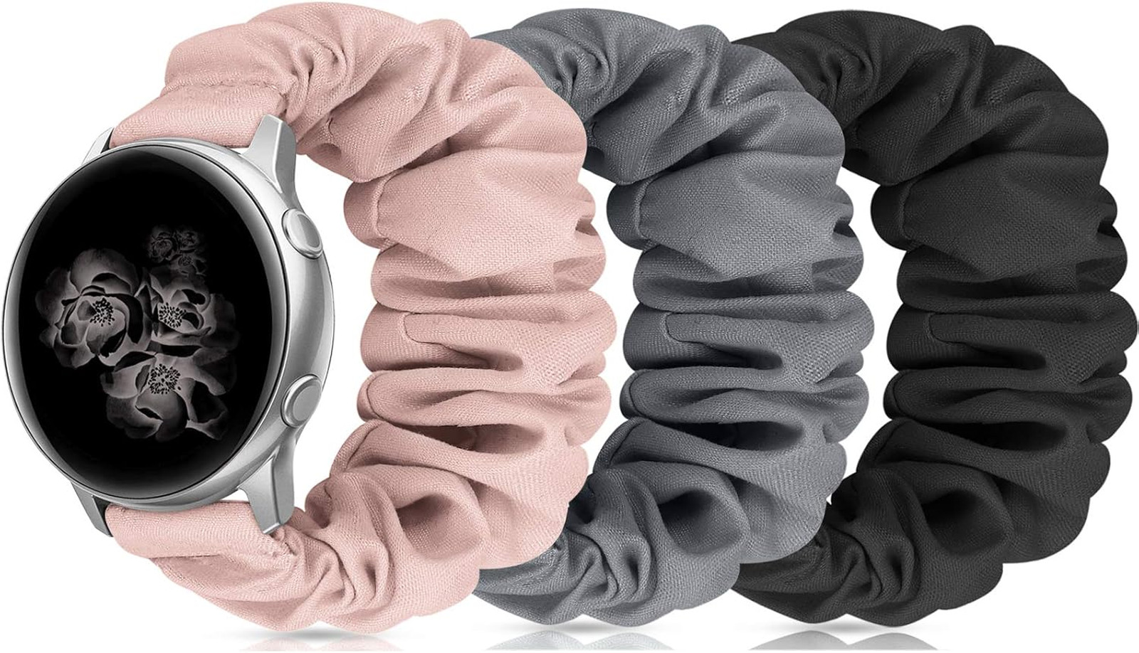 20mm 22mm Scrunchies Watch Bands Elastic Replacement Straps for Samsung Galaxy