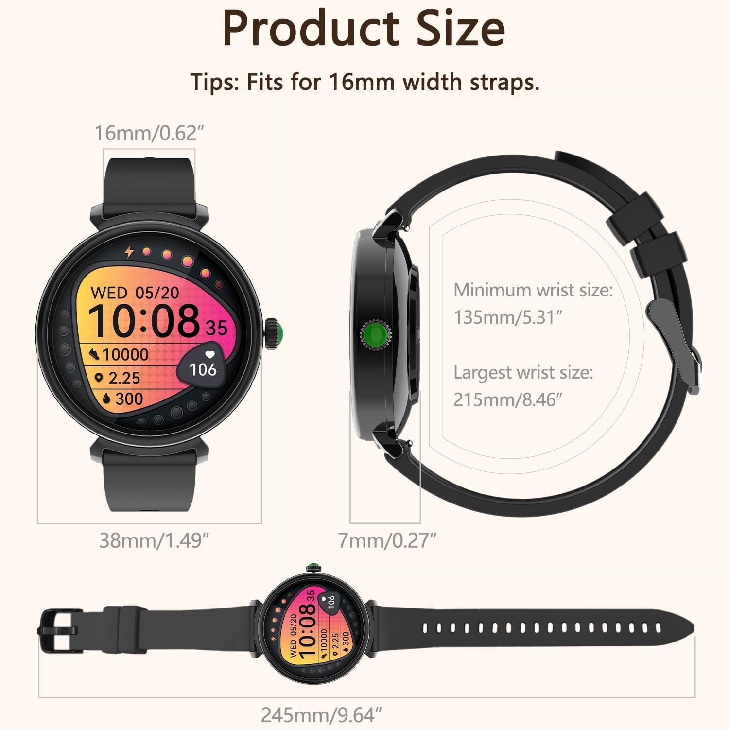 2025 Smart Watch For Men/Women, Waterproof Smartwatch Bluetooth Samsung iPhone