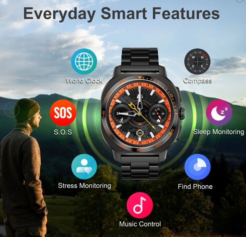 ArgomTech SkeiWatch C62 AMOLED Smartwatch BT Call AI GPS Fitness