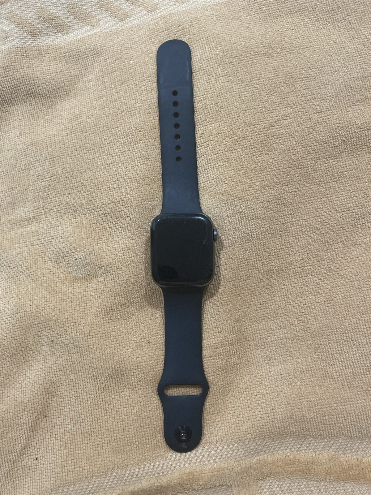 Apple Watch Series 5 44mm Space Gray Aluminum Case with Black Sport Band – S/M &