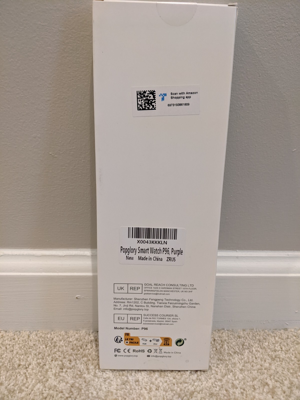 Popglory Smart Watch, 1.69” Fitness Watch Purple, Waterproof, New in Box