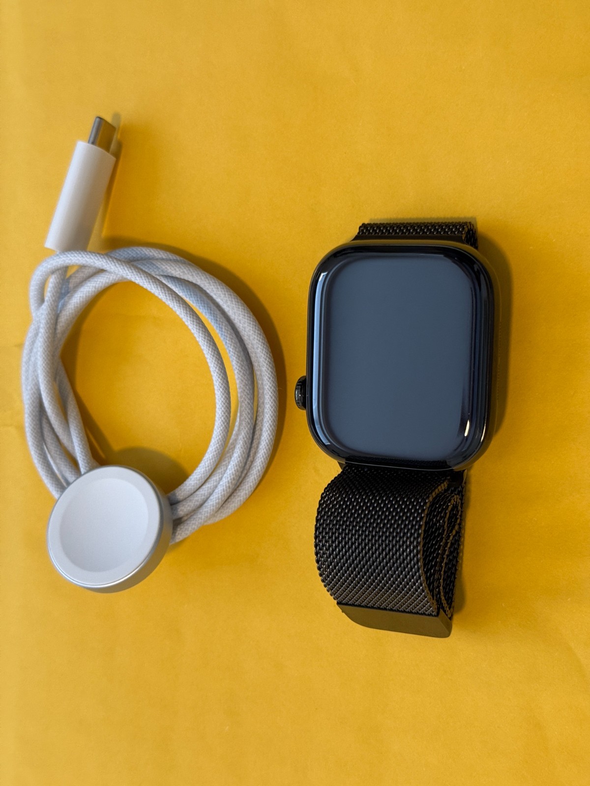 Apple Watch S11 GPS + LTE 46MM Slate Titanium Case Slate Milanese Loop UNACTIVE