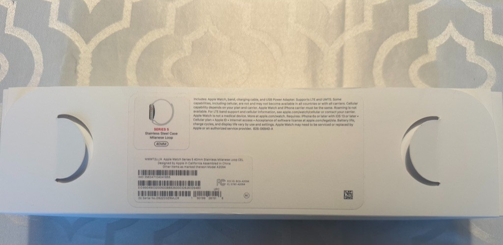 Apple Watch Series 5 – Stainless Milanese Loop 40MM – Model A2094