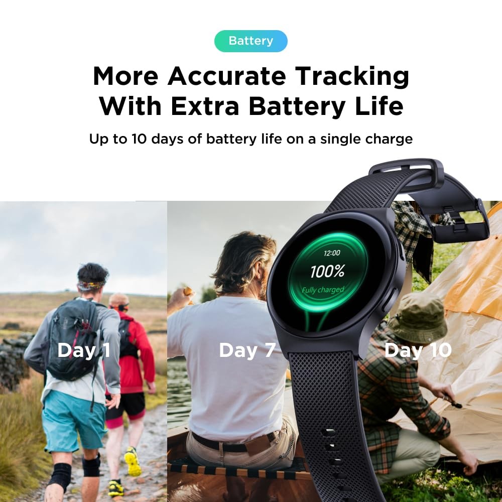 Motorola Moto Watch 120 – Premium Bluetooth Smartwatch with AMOLED Display,