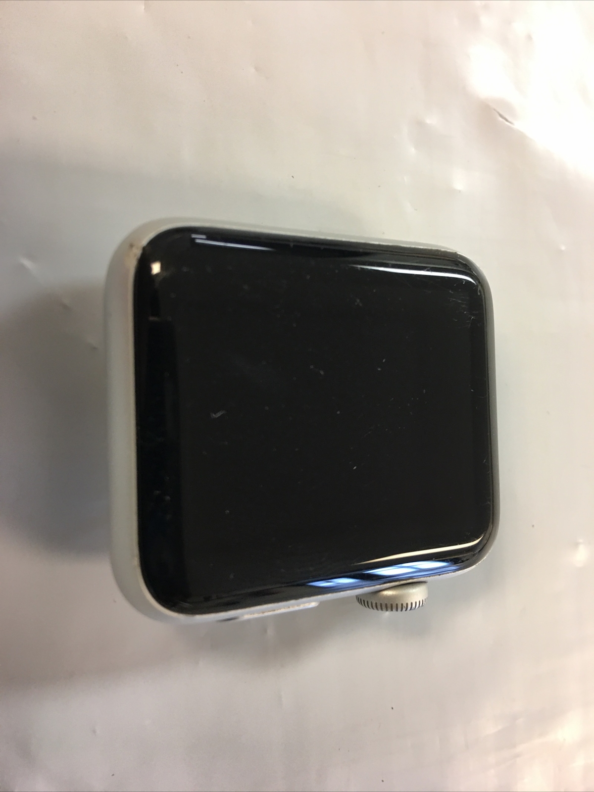 Apple Watch Nike+ 42mm Aluminum Case Flat Silver/White Sport Band – (MNNT2LL/A)