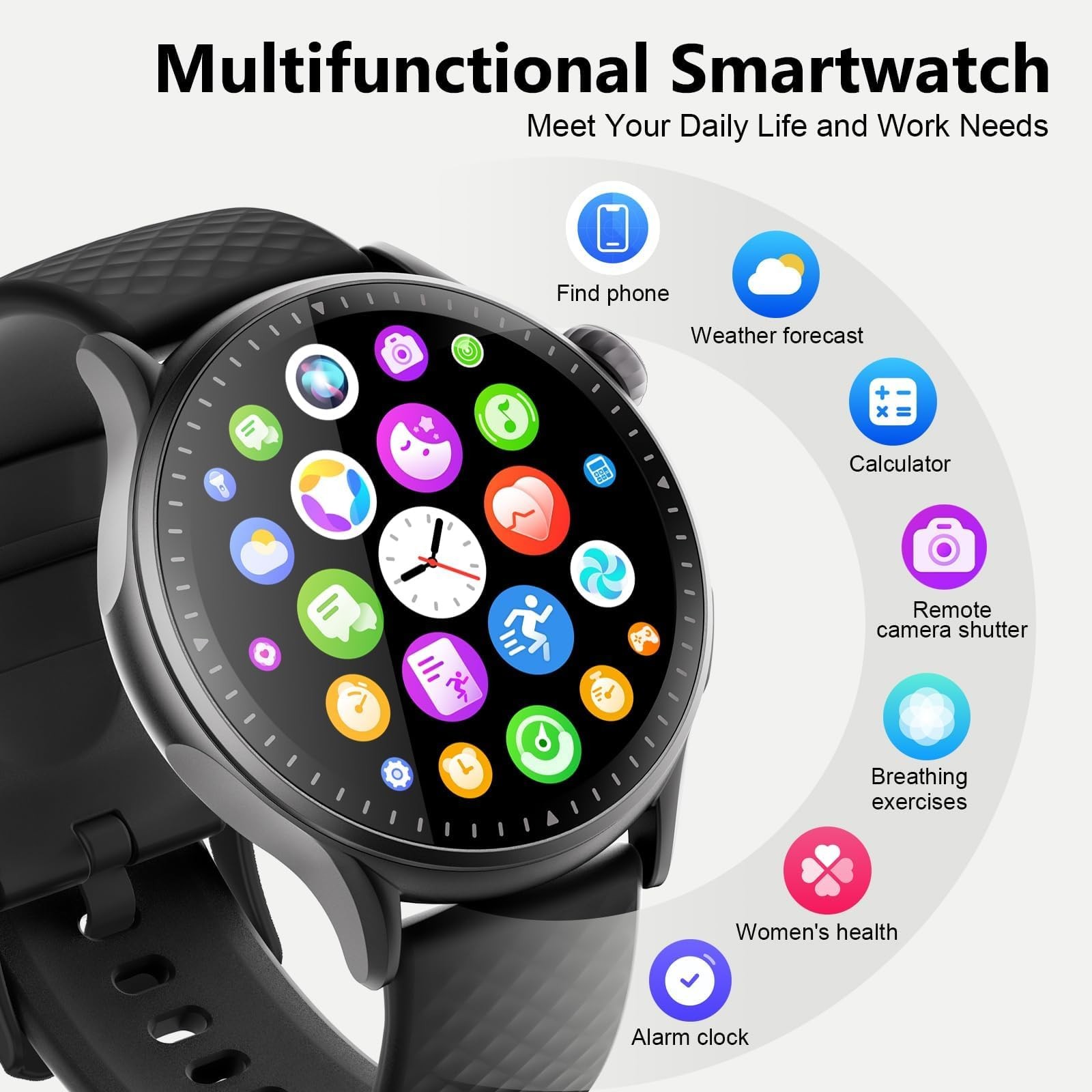 Fitness for Men Women, 2026 New Running smartch,1.46” AMOLED Ultra-HD Screen…