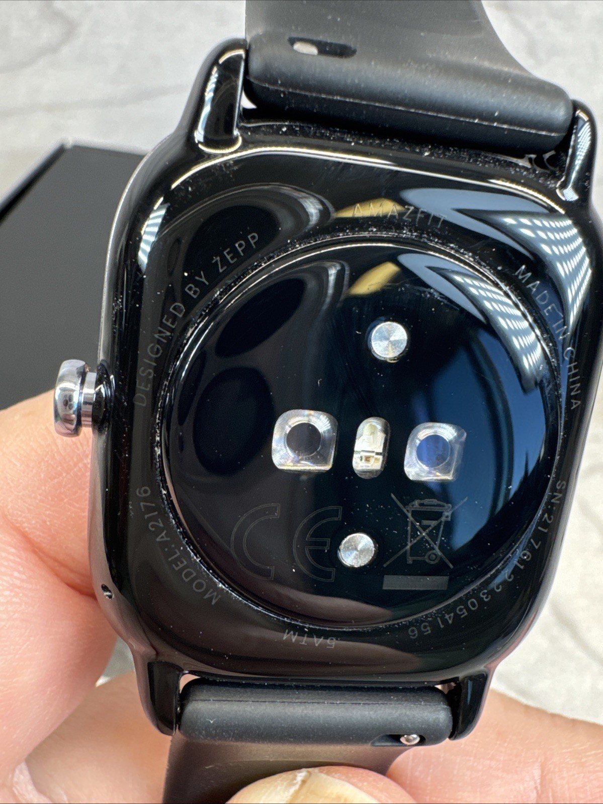 Amazfit GTS 4 Mini 41.8mm Black Case with Black Silicone Band Zepp App W2176OV1N